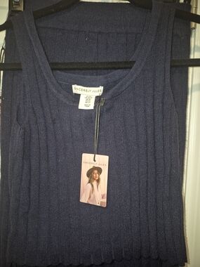 Sincerely Jules Navy Ribbed Knit Tank Top